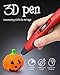 TECBOSS 3D Pen for Kids, 3D Printing Pen with LED Display, 3D Printer Art Pen, for Boys & Girls, Age 6 & Up