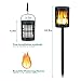 Ollivage Hanging Solar Lights, Dancing Flame Solar Lights Outdoor Hanging Lanterns, Solar Powered Torch Lights and USB Charging Solar Flame Landscape Lights for Garden Patio Deck Yard Path, 2 Pack
