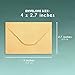 Juvale Mini Envelopes - 100-Count Bulk Gift Card Envelopes, Gold Business Card Envelopes, Bulk Tiny Envelope Pockets for Small Note Cards, 4 x 2.7 Inches
