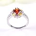 Psiroy 925 Sterling Silver Plated Garnet Filled Ring Flower Shaped Band Size 7