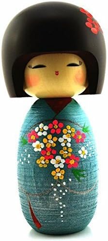 Flowers Kokeshi Doll 6.75 Inch by Kokeshi Dolls