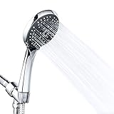 Srmvyd Handheld Shower Head High Pressure 5 Spray Setting Multi-functions Massage Spa 4.2’ Chrome Face Showerheads With Long Shower Hose 6.56 Feet easy to install.
