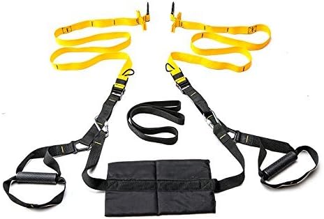 HAYU Fitness Straps Kit two hanging points Full Body Resistance Exercise Trainer Set Home Gyms Yoga Pilates Core training StretchingTravel Outdoors Strength Door Anchor and Carry Pouch