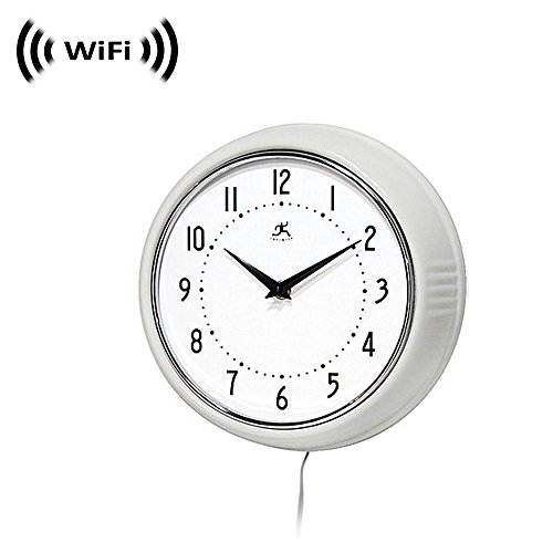 Wireless Spy Camera with WiFi Digital IP Signal, Recording & Remote Internet Access (Camera Hidden in a Wall Clock-White)