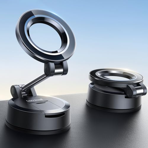 Lamicall Phone Mount for Car [70LBS Powerful Suction] for Magsafe Car Mount, 360° Adjustable Suction Cup Phone Mount Dashboard & Windshield for Truck for iPhone 17 All Smartphone