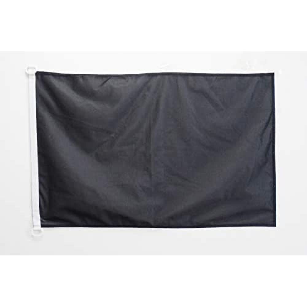 AZ FLAG - Plain Black Flag - 2x3 Ft - For Outdoor - Solid - Color Banner Knitted Polyester with Two Plastic Rings - Fade Resistant - Vivid Colors - 2' x 3' Feet - 90x60 Cm
