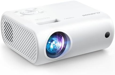 Mini Projector, CLOKOWE 2024 Upgraded Portable Projector with 9000 Lux and Full HD 1080P, Movie Projector Compatible with iOS/Android Phone/Tablet/Laptop/PC/TV Stick/Box/USB Drive/Game Console