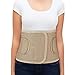 ORTONYX Ergonomic Abdominal Binder Waist and Lower Back Support Belt, Back Brace for Women & Men - Breathable, Elastic, With Extra Band - Beige XXL