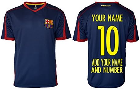 FC Barcelona Soccer Jersey Training Performance Any Name Customized (XL, NAVY T1E28)