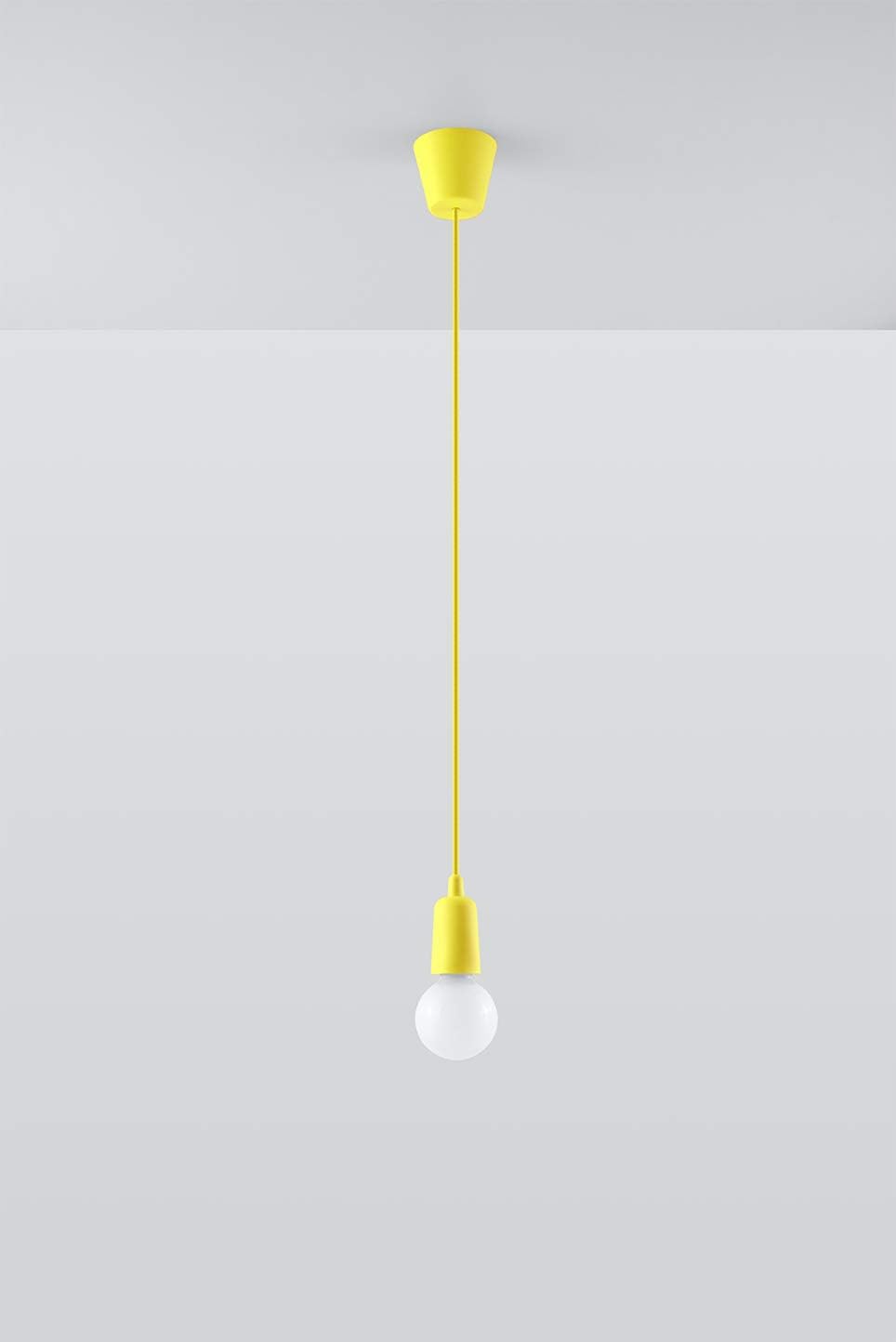 SOLLUX Pendant Lamp Diego Unique Design Without Lampshade Minimalist LED Lighting Minimalist LED Lighting Single Yellow Light Bulb - Image 3