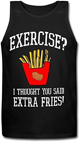 War Game 76 French Fries Art Men Black XX-Large Tank Top T-Shirt