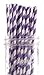 Dress My Cupcake Purple Striped Paper Straws, 25-Pack