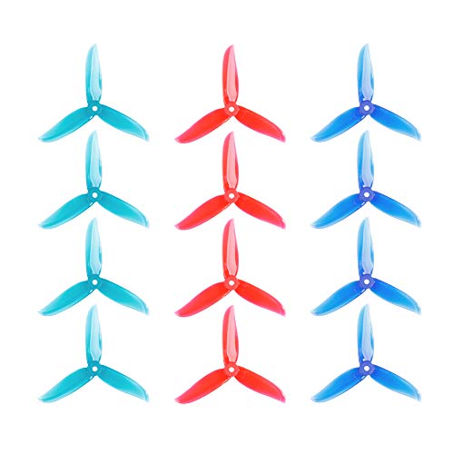 DALPROP T5045C Cyclone Tri-Blade Propeller 5 Inch CW/CCW 5045 Prop for FPV Racing Quadcopter Frame Kit Like iFlight iX5 200mm (Total 12pc=3sets)