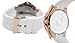 Guess U16529L1 chronograph mop dial stainless steel case white silicone strap women watch NEW