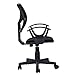 Black Office Task Desk Chair Adjustable Mid Back Home Children Study Chair