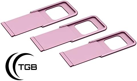 TGB Gadget- Laptop, Tablet and Mobile Devices Webcam cover for privacy protection - Premium Metal - (3 Pack Pink)
