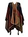 Chaos Theory Women's Checked Knitted Winter Tartan Cape Stylished Poncho One Size Multi Colour