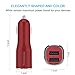 Car charger red- Tranesca 24W Dual Port USB car charger for iPhone 7/iPhone 6s/iPhone 6/iPhone 5s,iPad Air/iPad Pro;Samsung Galaxy Note Series and other Android and iOS devices (Red)
