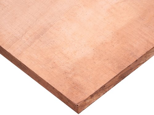 110 Copper Sheet, Unpolished (Mill) Finish, ASTM B152, 0.065" Thickness, 12" Width, 12" Length