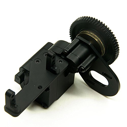 AX2 2 Aluminum Speed Transmission Case Gearbox for 1:10 RC4WD Axial SCX10 Wraith Honcho RC Car Black - Thumbnail 4