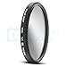 Altura Photo 72mm CPL Circular Polarizer Glass Filter, Slim Design w/ Rotating Mount