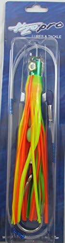 Mahi Mouthful Skirted Rigged Trolling Lure Green/Chartreuse/Orange