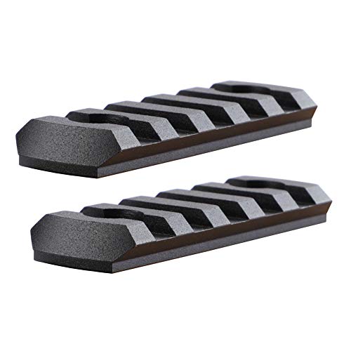 TuFok Mlok Picatinny Rail Sections - Mlok Rail Adapters, Low Profile Picatinny Rail Mounts(5-Slot,Black,2 Pack) - Thumbnail 7