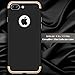 iPhone 6/6S Slim Case Anti-Scratch 360 Degree Protection 3 In 1 Hard Mobile Phone Ultra With Electroplate Frame For Full Protective For iPhone 6S Plus 6 Plus (iPhone 6/6S 4.7, Black)