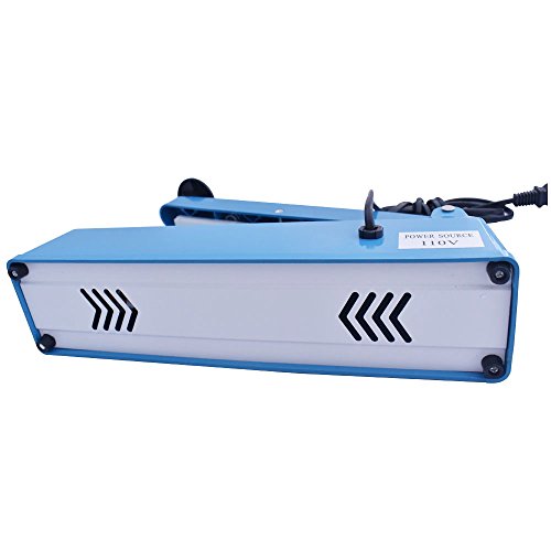 iHotools 8"(200mm) Impulse Manual Hand Bag Sealer Heat Sealing Machine for Plastics Bags PE bags with Extra Replacement Element Grip Blue - Thumbnail 5
