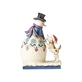 Enesco Jim Shore Heartwood Creek Snowman with Puppy
