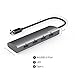 WAVLINK Mini USB C Hub, 4 Port USB Hub 3.0 Portable for Travel, USB C to 4X USB 3.0 Adapter for MacBook Pro 2017 iMac, Chromebook Pixelbook and Other USB C Device, Plug and Play, Hot Swapping