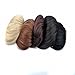 FESHFEN Bridal Hair Bun Updo Scrunchy Scrunchie Hairpiece Wig Hair Ribbon Ponytail Extensions Clips Straight Drawstring Hair Chignons Topknot Knot-4# Medium Brown