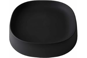 Crescent Garden Pebble Plant Caddy with Wheels - Heavy Duty Plant Stand for Planters - Plant Dolly Cart with Hidden Caster - Indoor/Outdoor Tray for Flower Pots and Home Accent, 16" W - Caviar Black