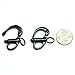 Jig Pro Shop (2) Pack Stainless Steel Fixed Eye Snap Paracord Shackle (Black)