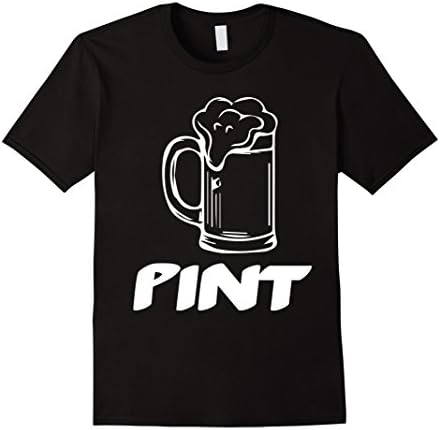 Mens Farter Tshirt - Pint Half Pint Shirts XL Black