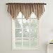 No. 918 Erica Crushed Voile Ascot Beaded Sheer Rod Pocket Curtain Valance