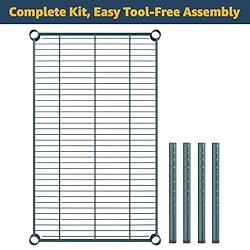 Zedfire 18" x 72" x 8" Green Epoxy Wire Storage