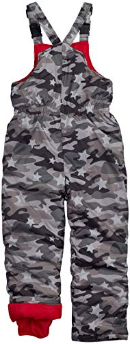 Wippette Boys' 2-Piece Heavyweight Snowsuit with Puffer Jacket and Snow Bib Pants, Size 4T, Charcoal Camo