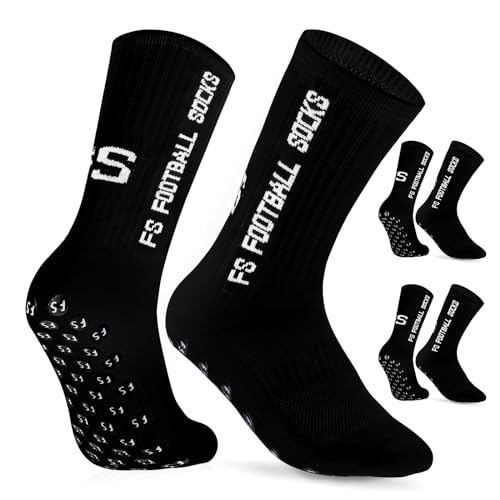 AVABEST Mens Soccer Socks 2 Pairs 35-39 39-46 46-50 Football Socks Non Slip Sports Socks
