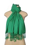 Fashion Scarf Unisex-Adult's New Solid Pashmina Silk Blend Wrap Scarf, Dark Green