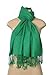 Fashion Scarf Unisex-Adult's New Solid Pashmina Silk Blend Wrap Scarf, Dark Green