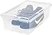 IRIS Clear Modular Shoe Box, 6 QT, 12 Pack
