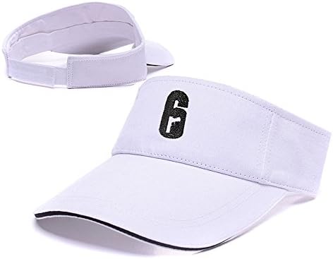 ZHHUA Rainbow Six Siege R6S Logo Adjustable Embroidery Tennis Golf Baseball Hat Sun Visor Cap White