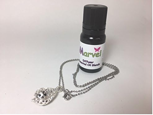 Aromatherapy Diffuser essential oil blend KIT- BREATHING blend and a Necklace/Pendant with a porous Lava rock bead
