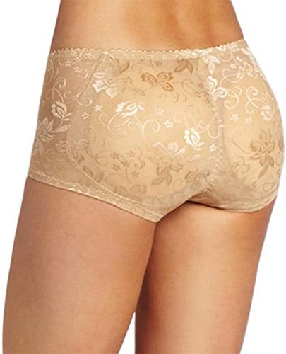 Shoppy Homes Women's Cotton Polyurethane Outer Covering Seamless Padded Round Shape Butt Lifter Low Waist Panty (Beige…
