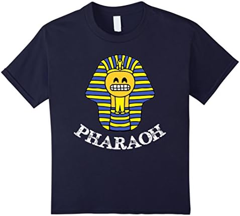 Kids Pharaoh Pharoah Egyptian T-shirt Boys Girls Youth Child 12 Navy