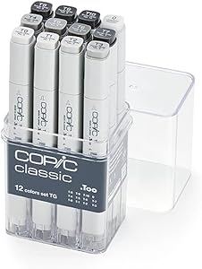 Copic Markers 12-Piece Toner Gray Set