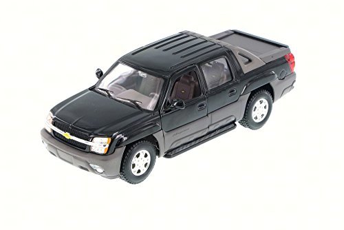 Welly 2002 Chevy Avalanche Pick Up Truck, Black 22094 - 1/24 Scale Diecast Model Toy Car