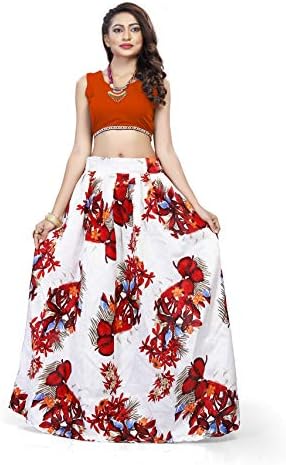 Honestum Women's Lehenga Choli (PEHM018 _Multi Color_ Free Size)