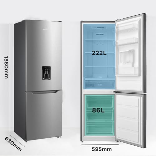 ' 308L Frigorífico Combinado, No Frost, Dispensador de Agua en Puerta